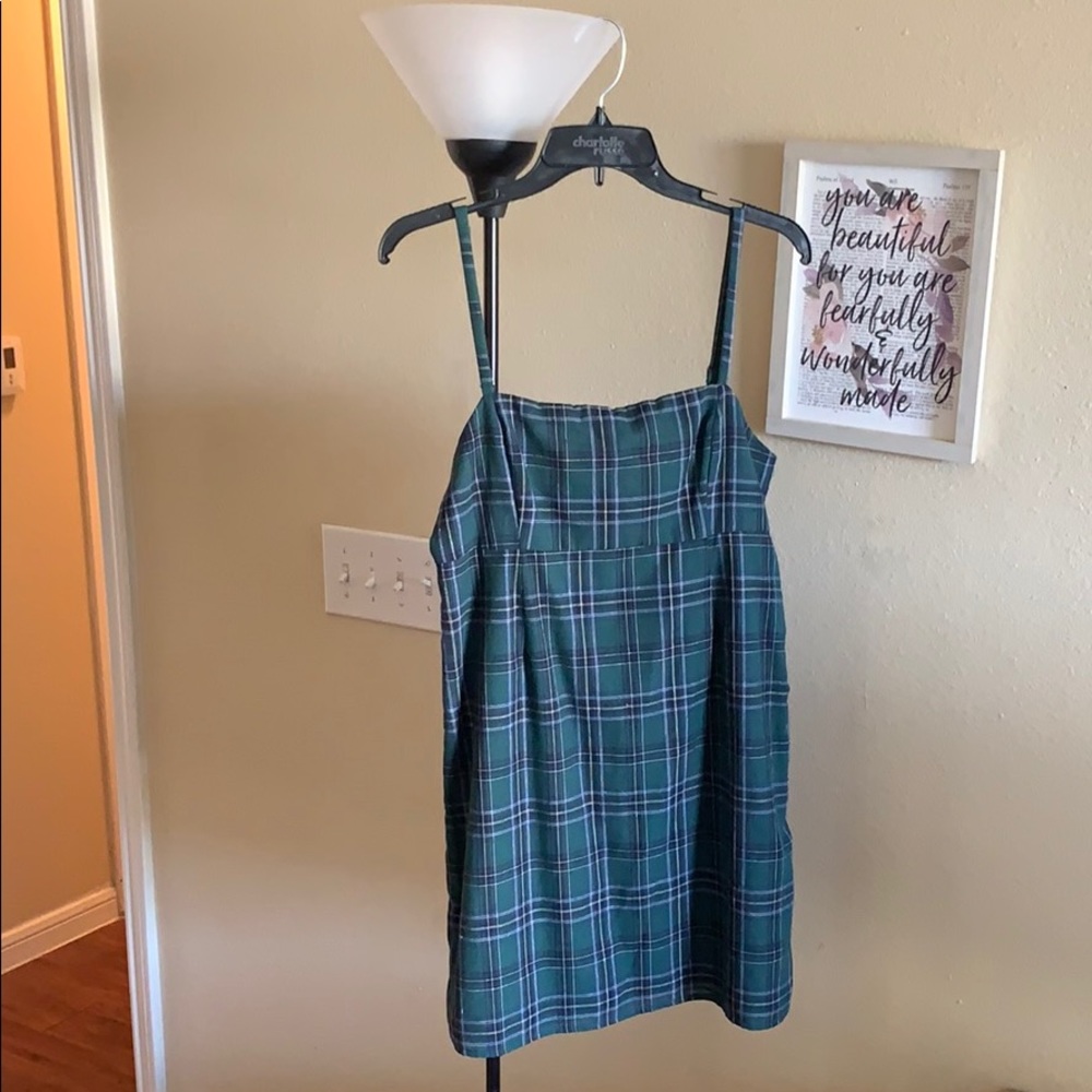 Green mini dress